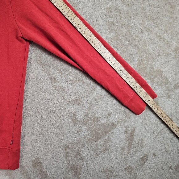 Levi's The Original Spell Out Sweatshirt Unisex Sz XXL Red Long Sleeve Pullover - Picture 5 of 10